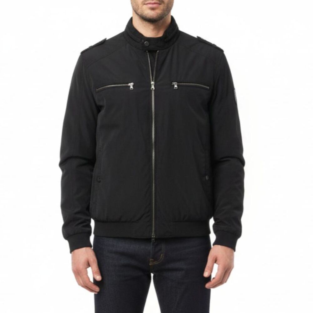 Emanuel Ungaro Black Hooded Zip Up Long Sleeve Jacket XL